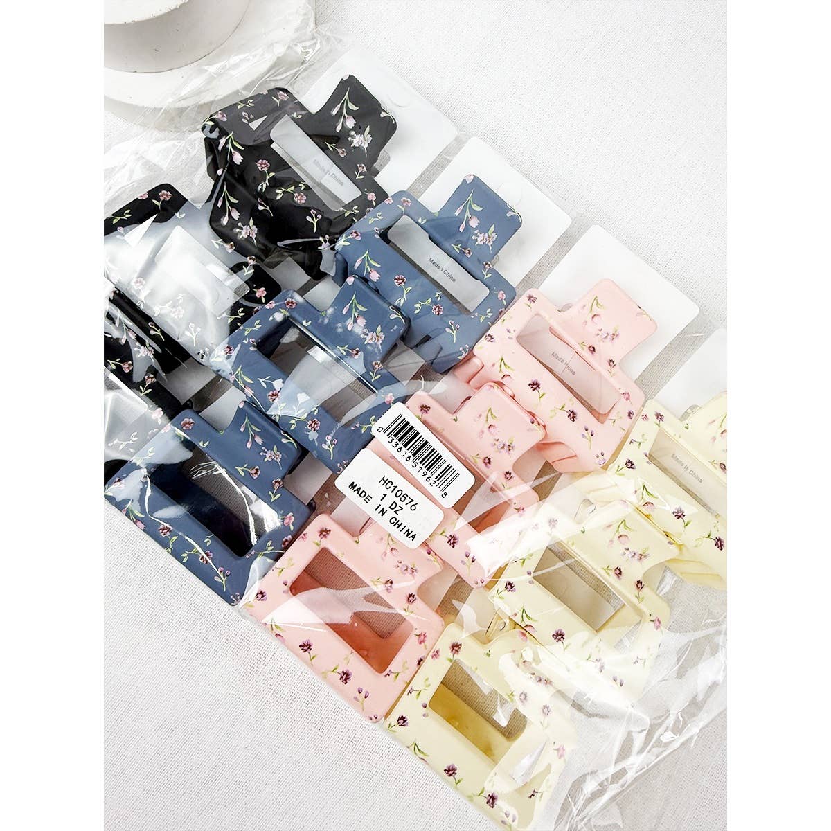 Floral Pattern Jaw Clips