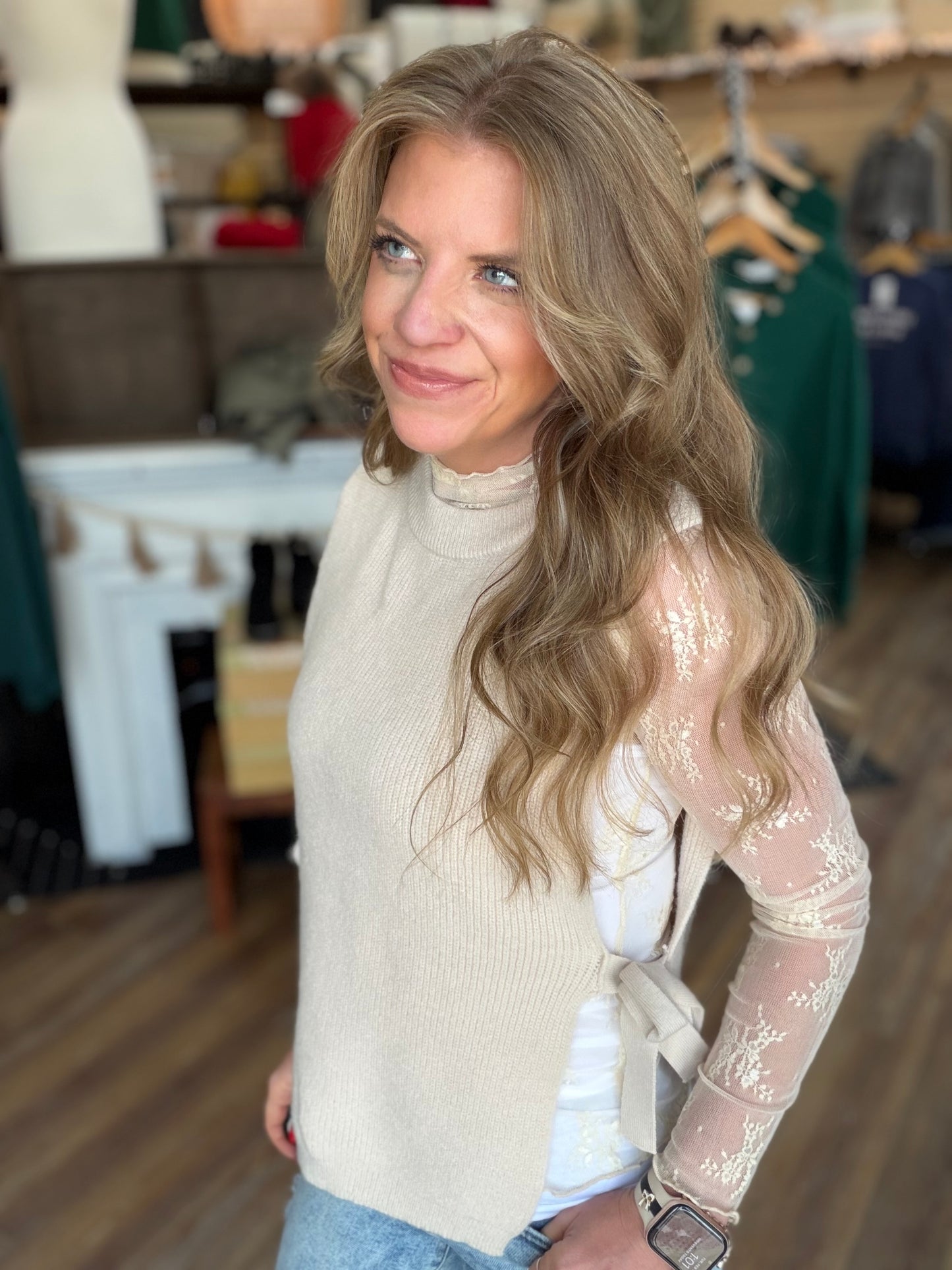 Engaged Side Tie Sweater