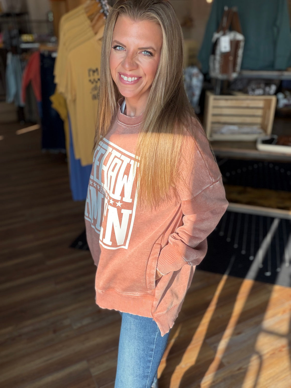Yeehaw & Amen Crew Sweatshirt