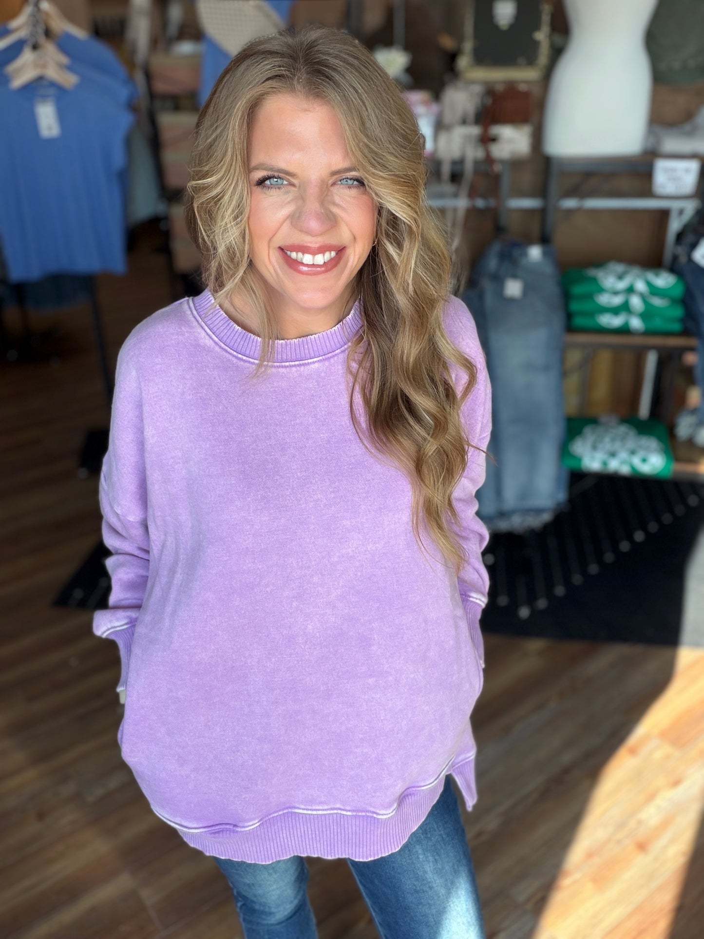 Winner Sweatshirt Acid Wash