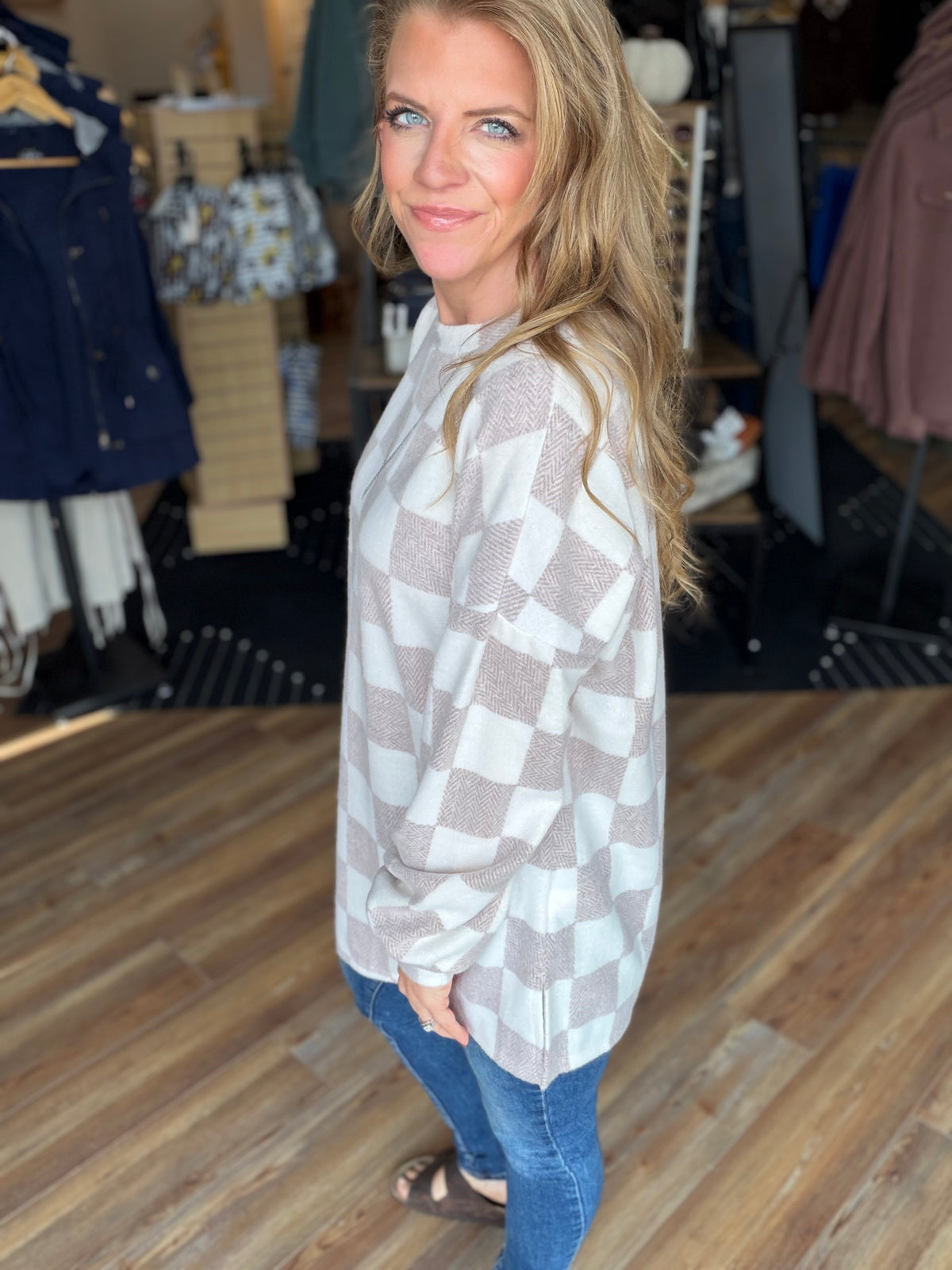 Creative Checkered Long Sleeve