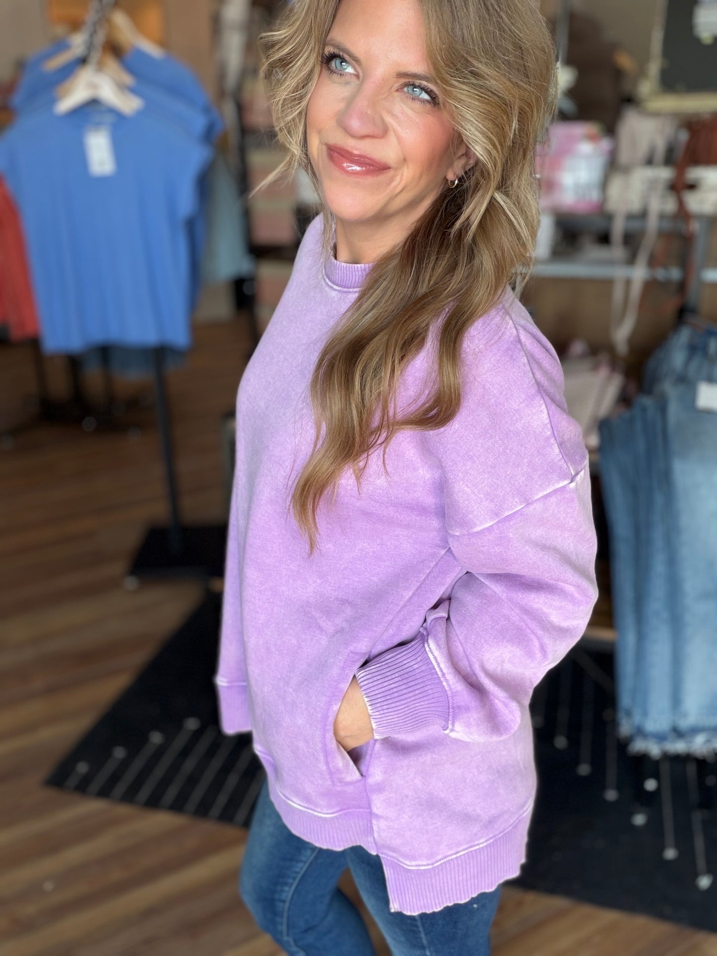 Winner Sweatshirt Acid Wash