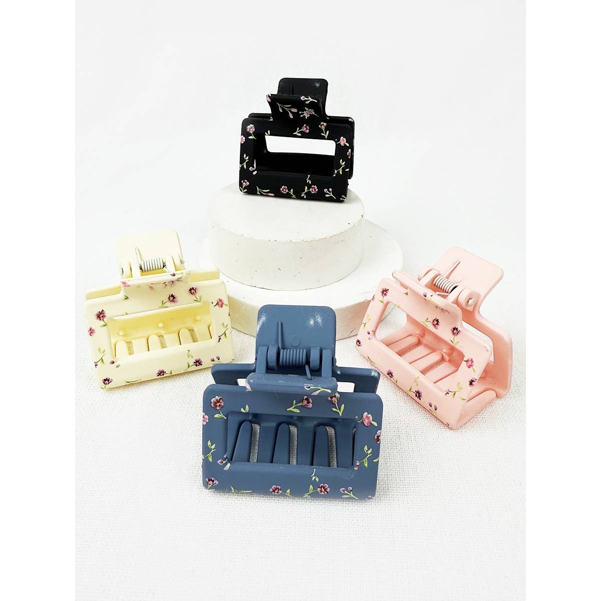 Floral Pattern Jaw Clips