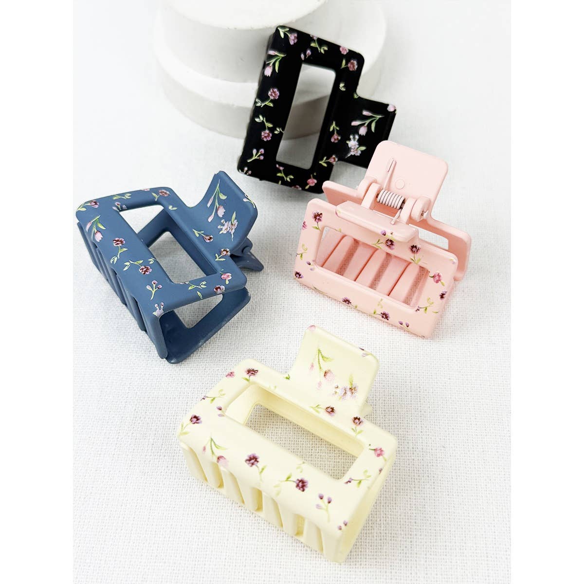 Floral Pattern Jaw Clips