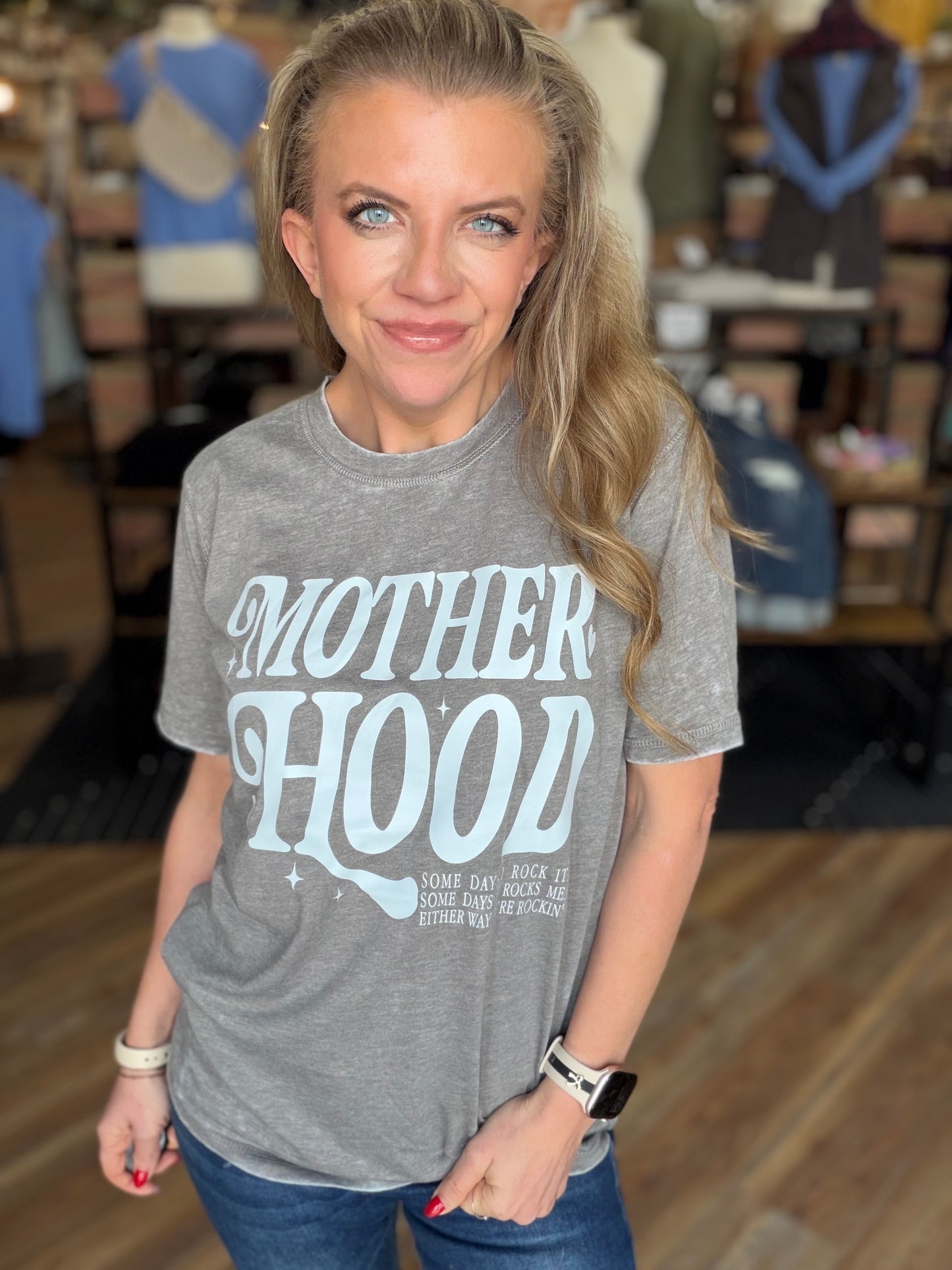 Motherhood Acid Wash Tee