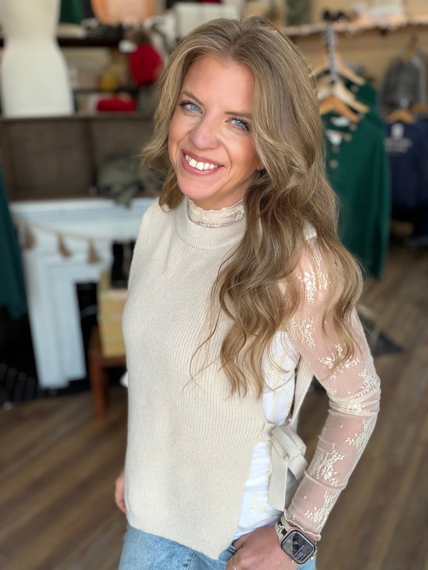 Engaged Side Tie Sweater