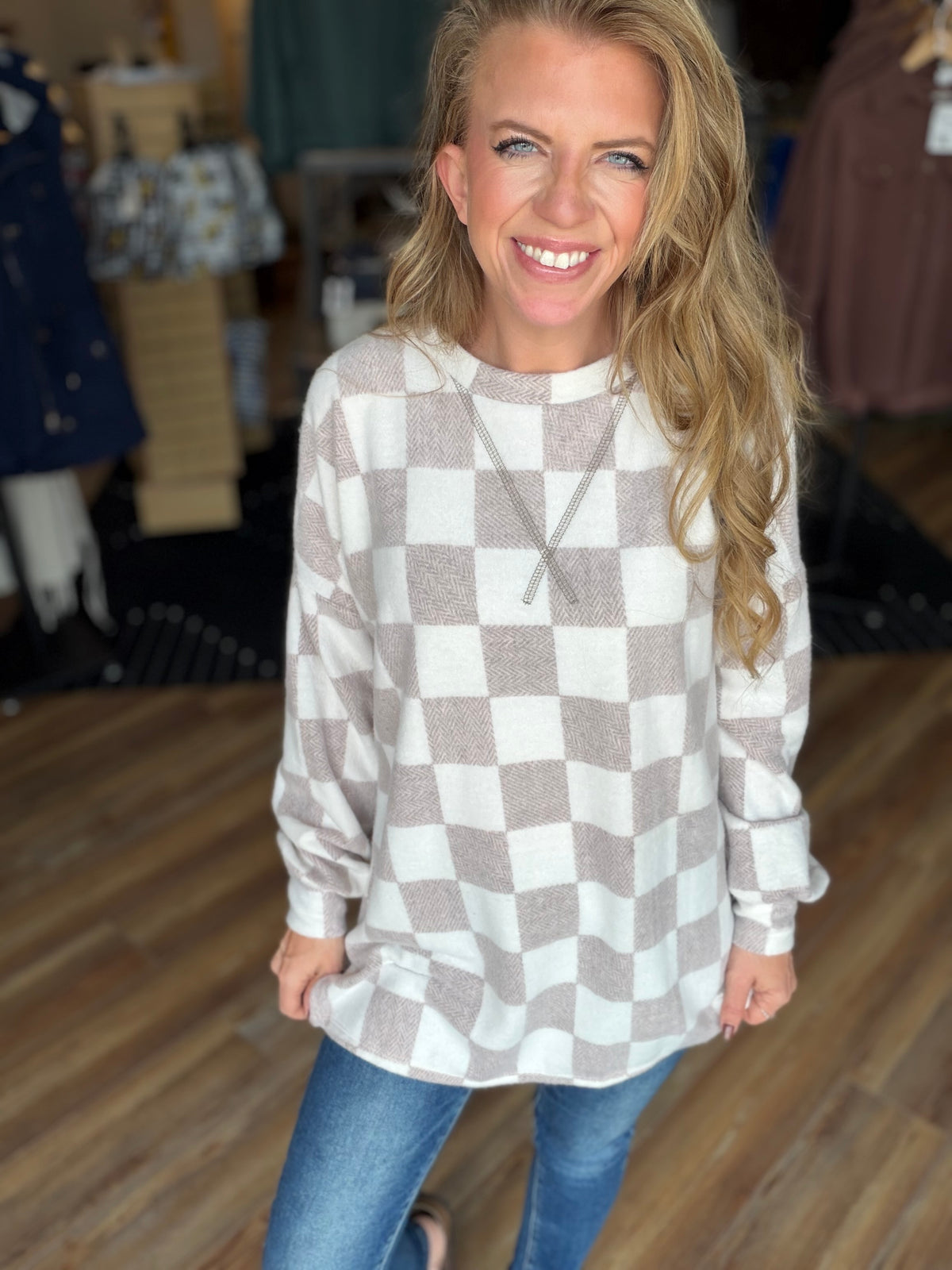 Creative Checkered Long Sleeve