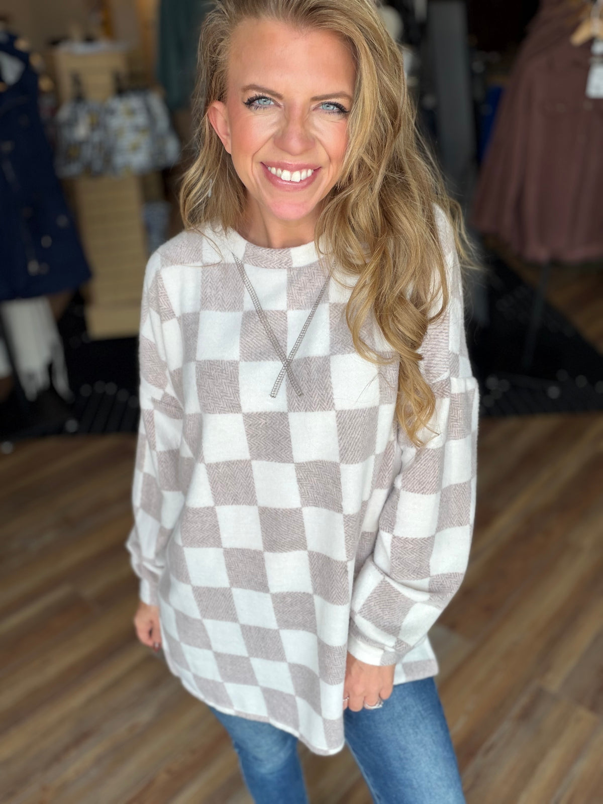 Creative Checkered Long Sleeve