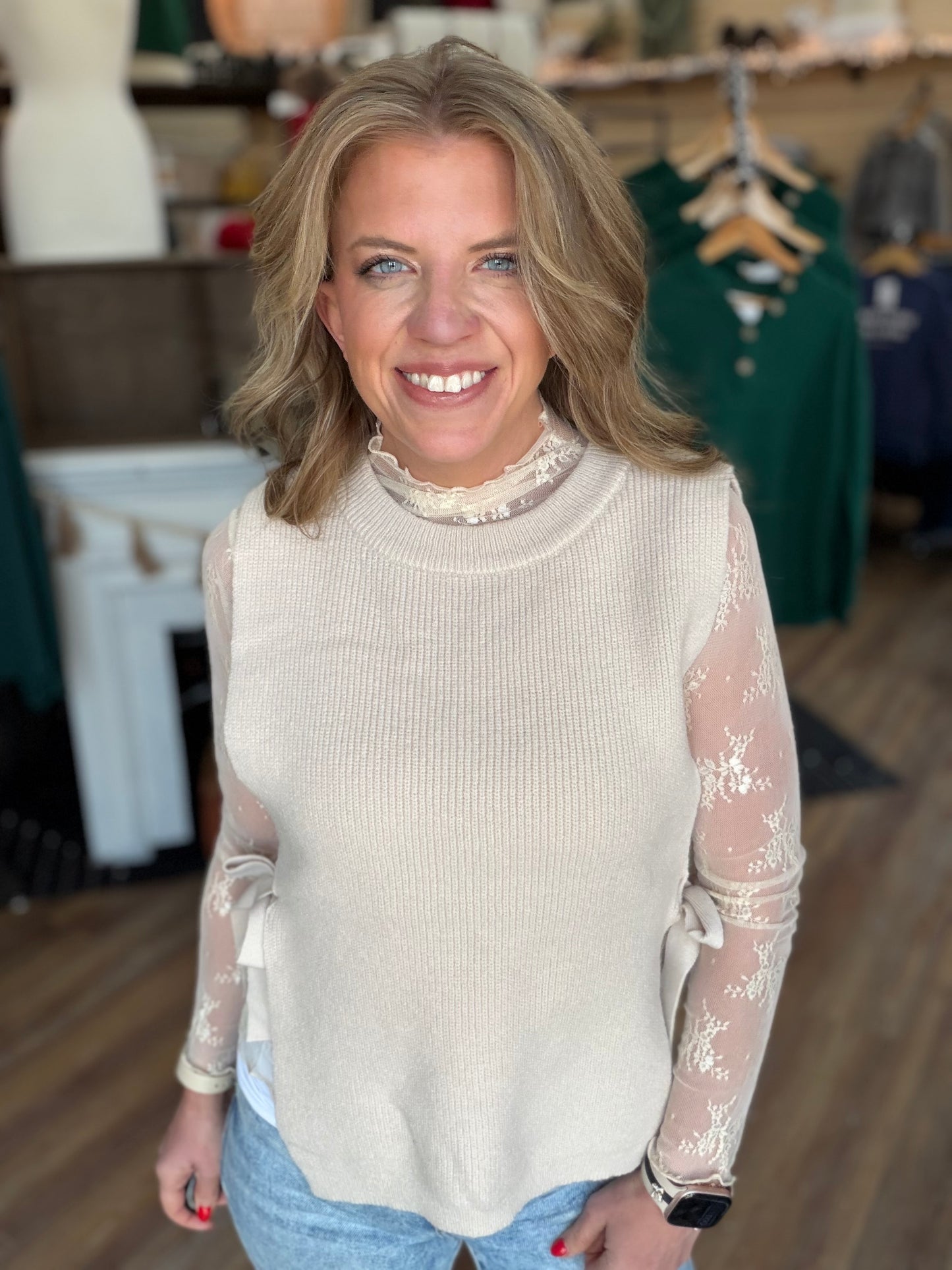 Engaged Side Tie Sweater