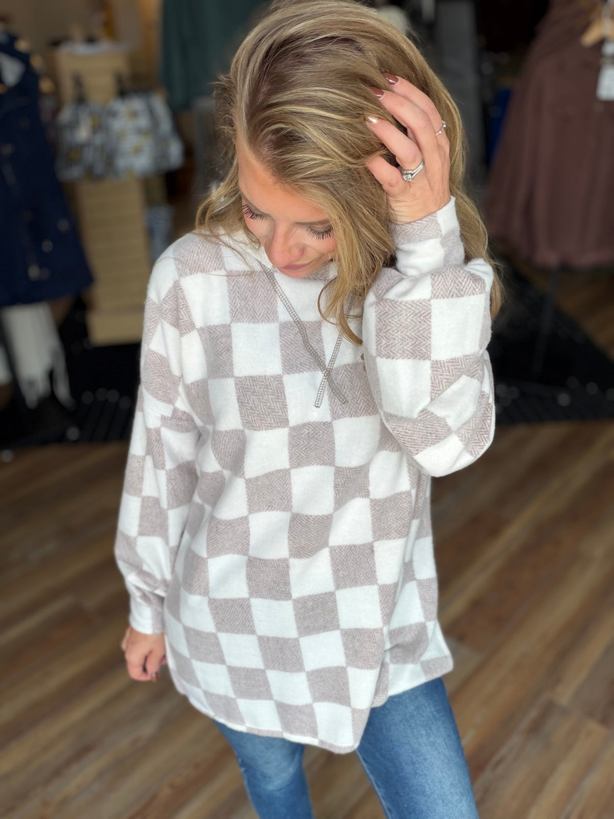 Creative Checkered Long Sleeve