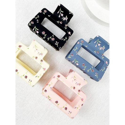 Floral Pattern Jaw Clips