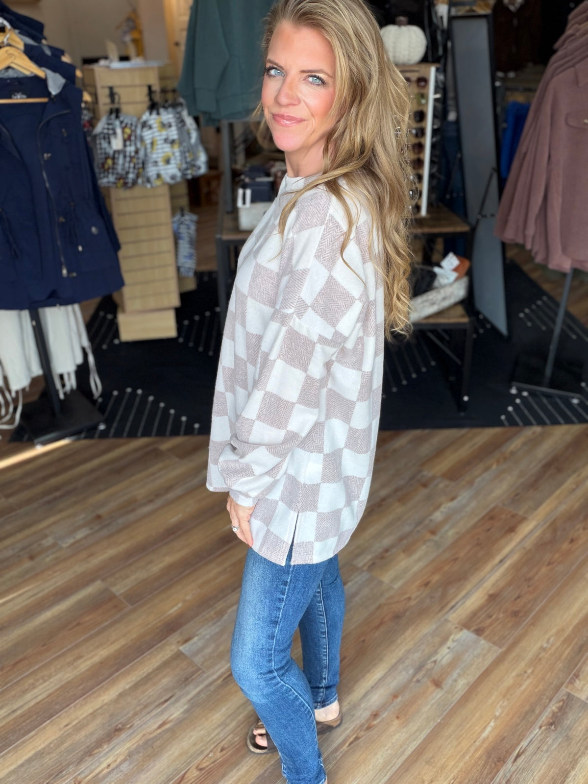 Creative Checkered Long Sleeve