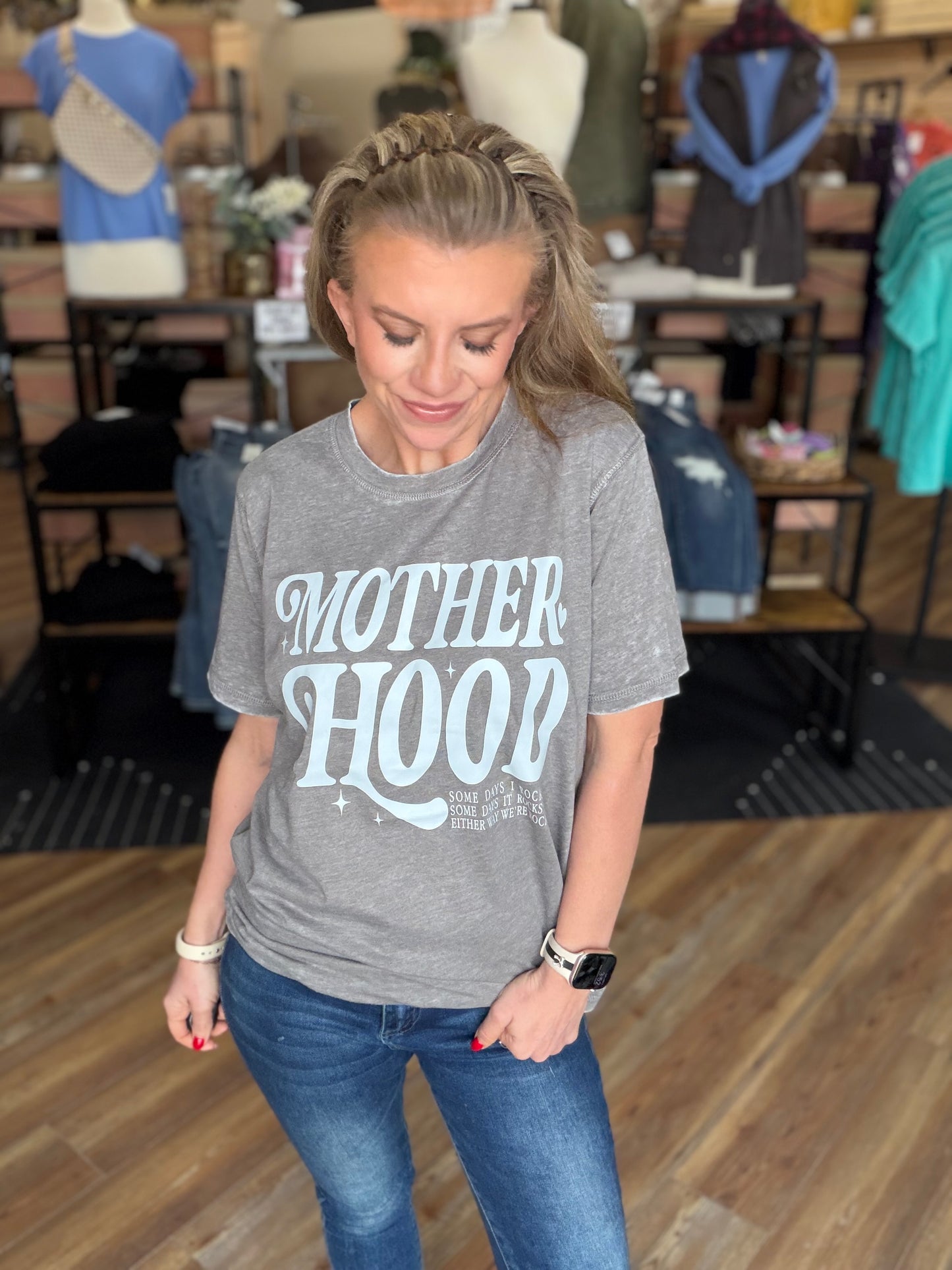 Motherhood Acid Wash Tee