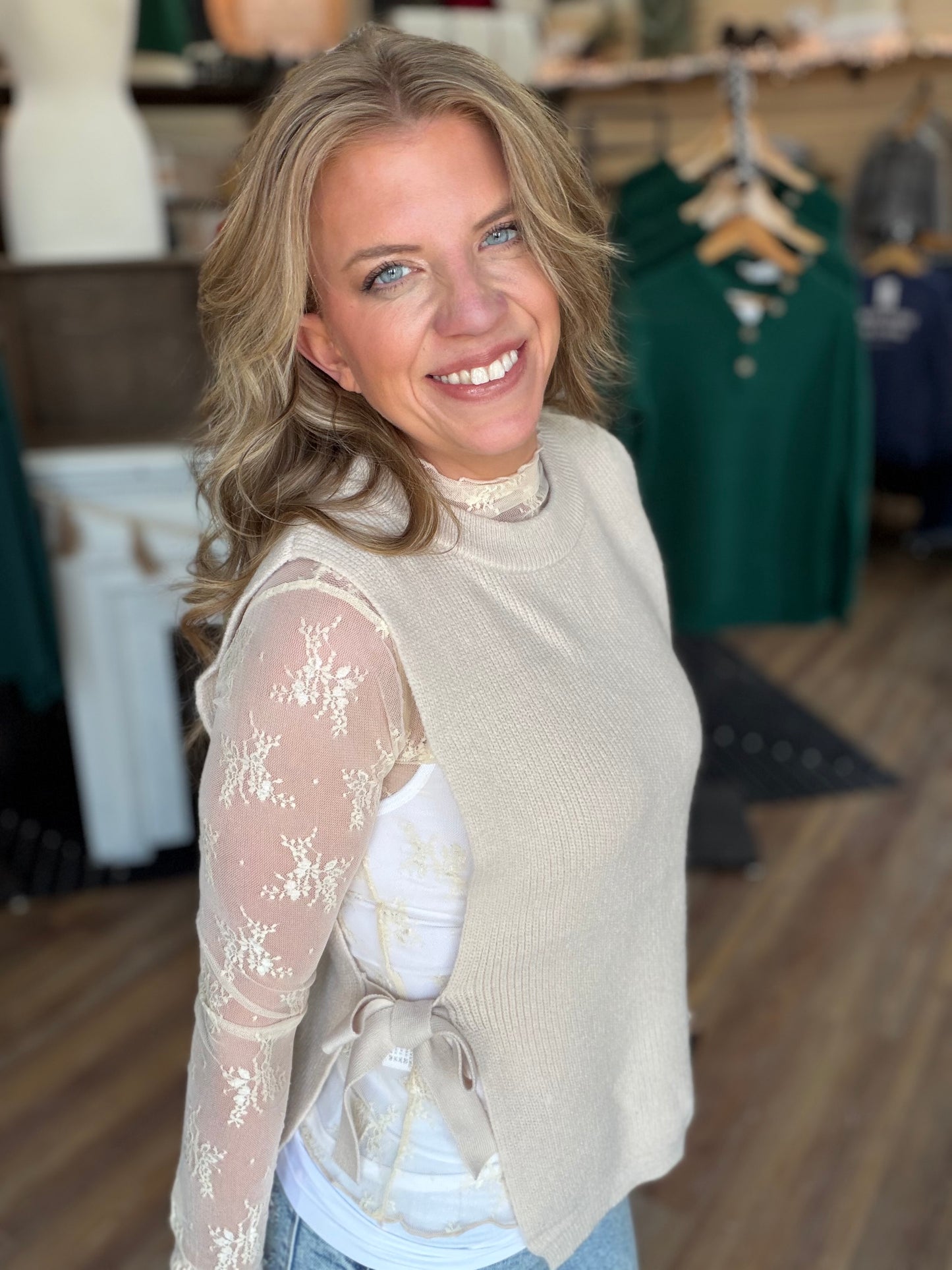 Engaged Side Tie Sweater