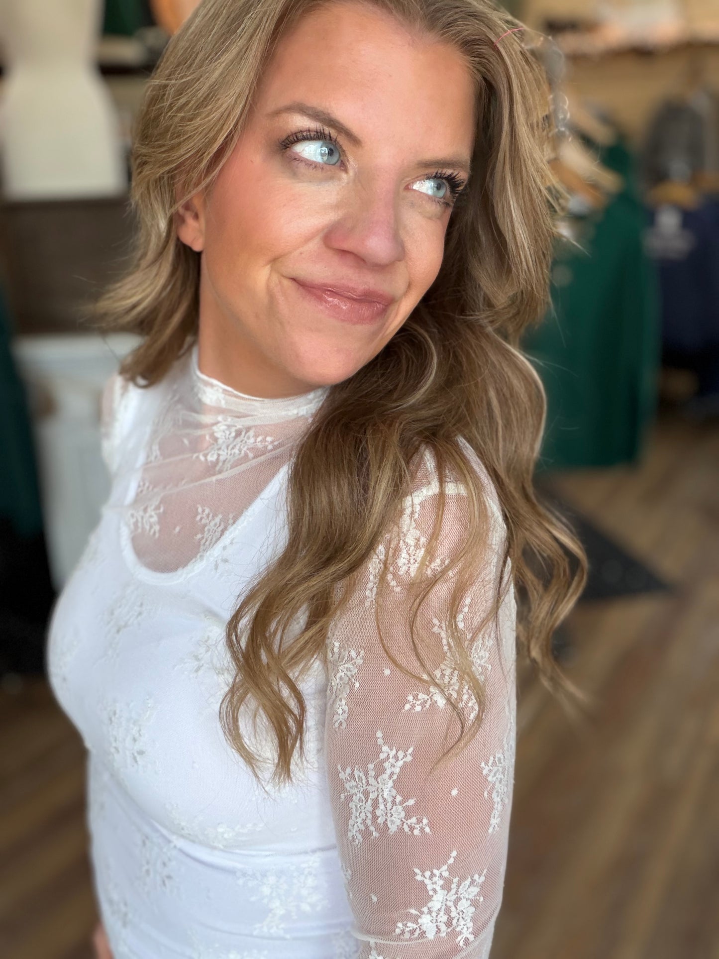 Sheer Lace Long Sleeve