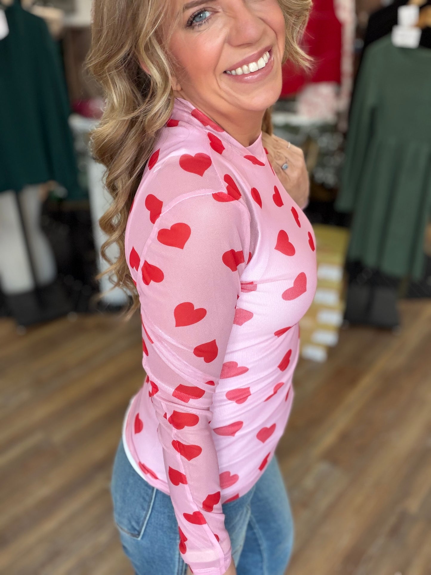 Sheer Heart Long Sleeve