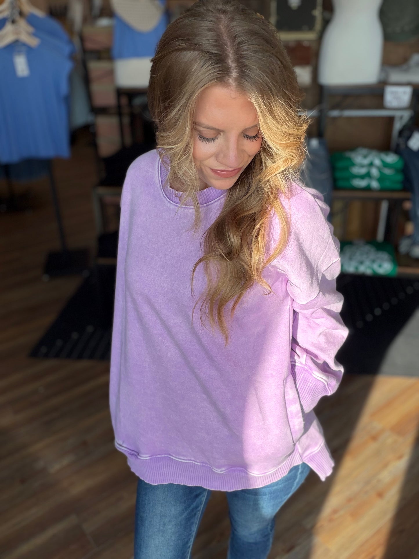 Winner Sweatshirt Acid Wash