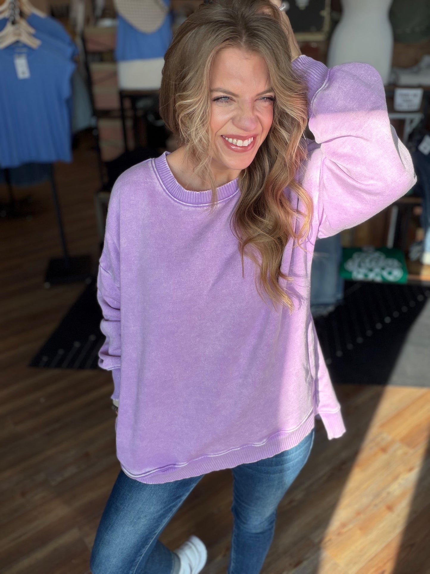 Winner Sweatshirt Acid Wash