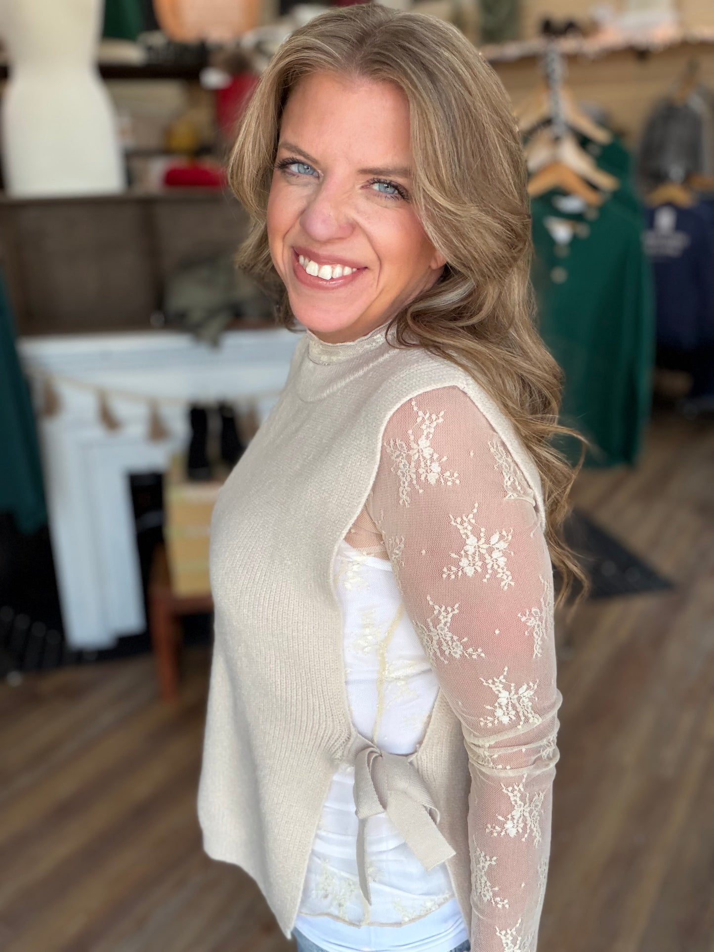 Engaged Side Tie Sweater