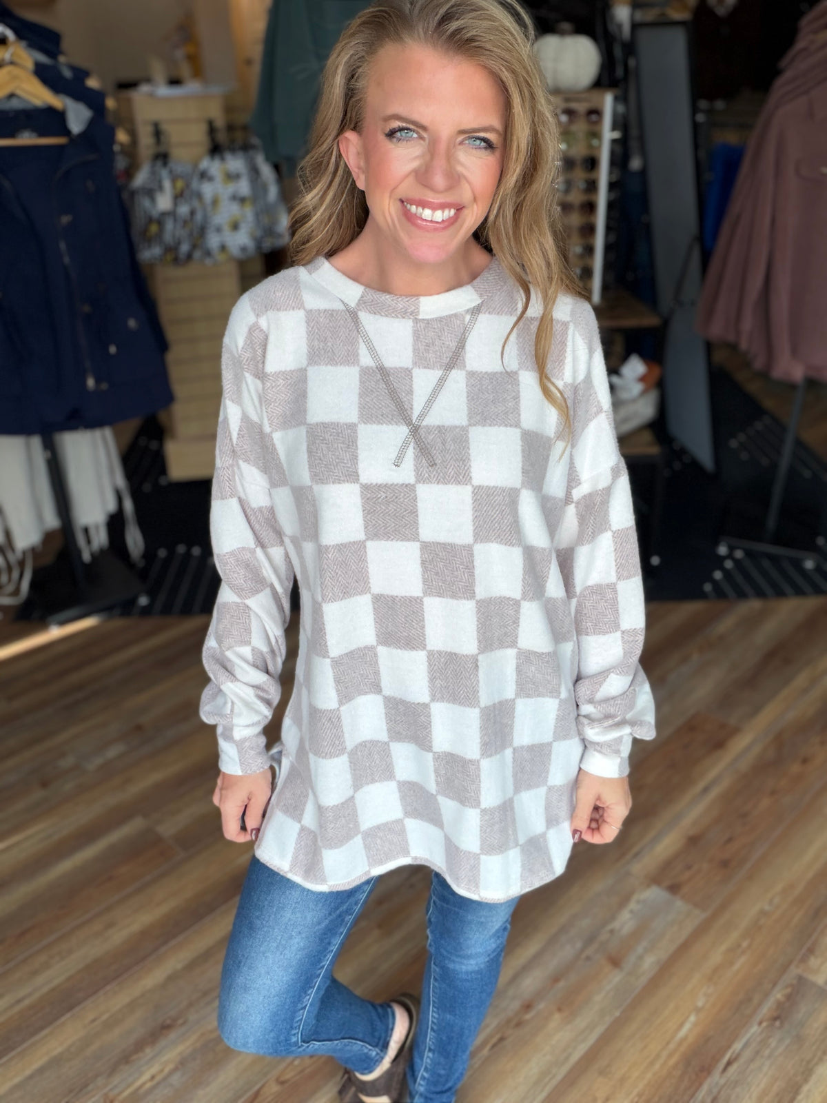 Creative Checkered Long Sleeve