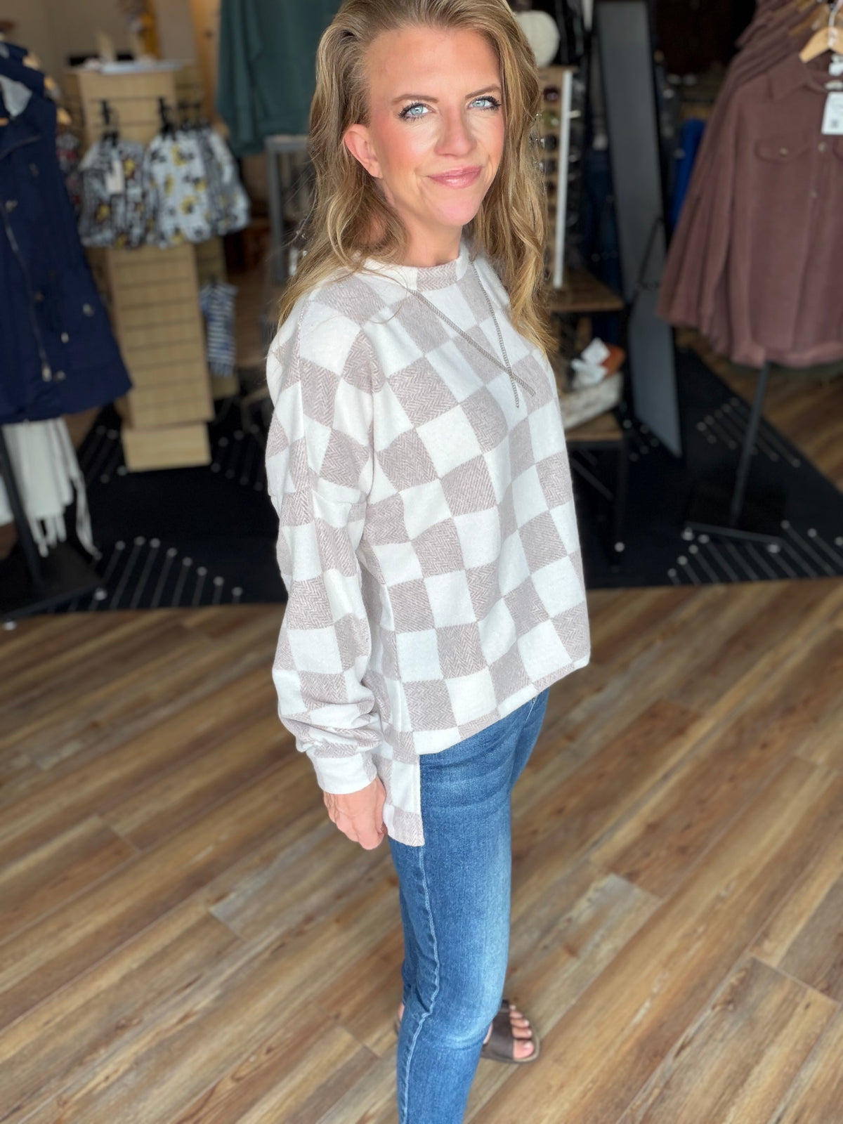 Creative Checkered Long Sleeve