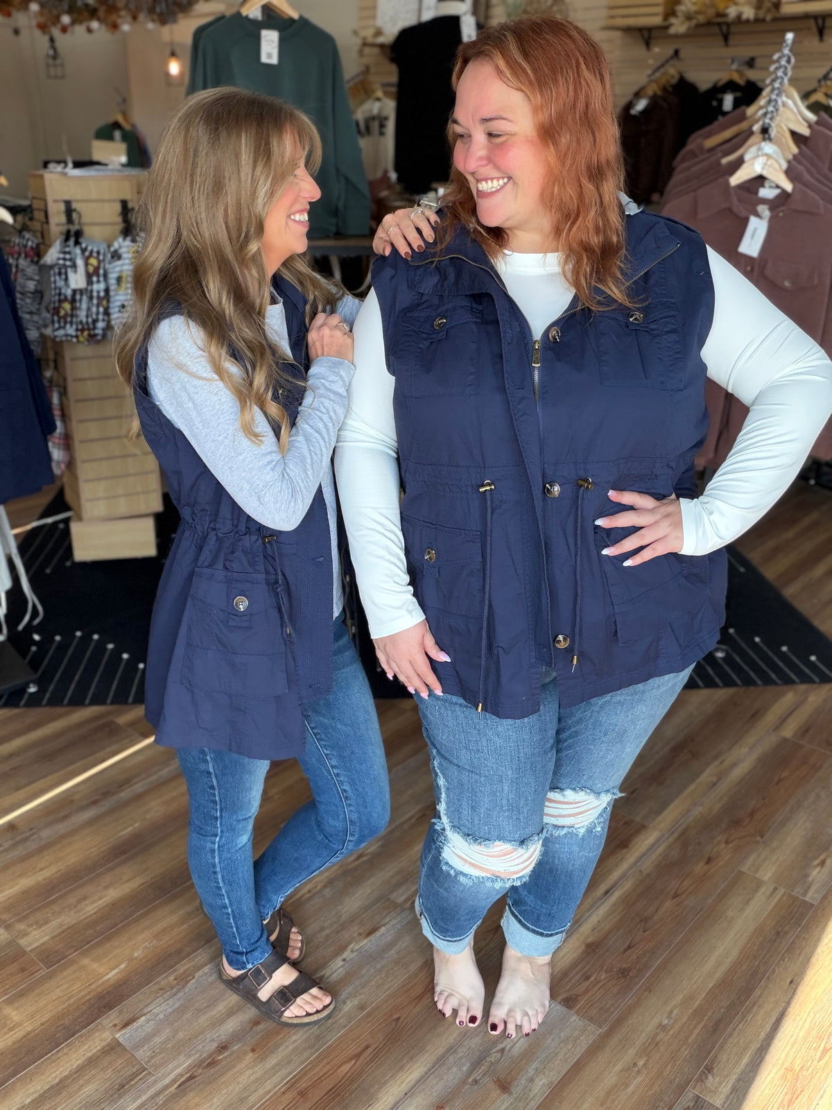 Sweet Stitches Cargo Vest Navy