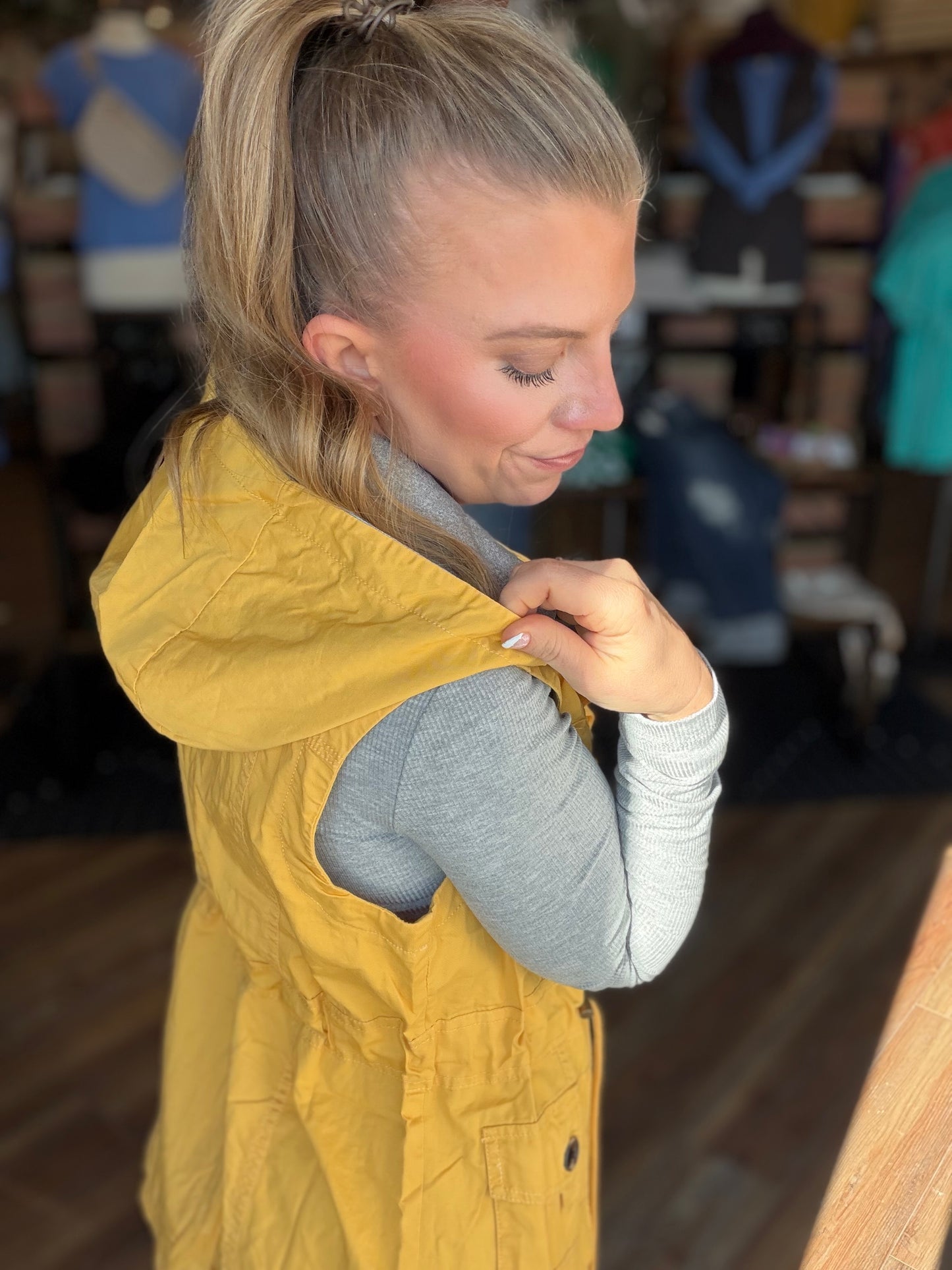 Sweet Stitches Cargo Vest Mustard