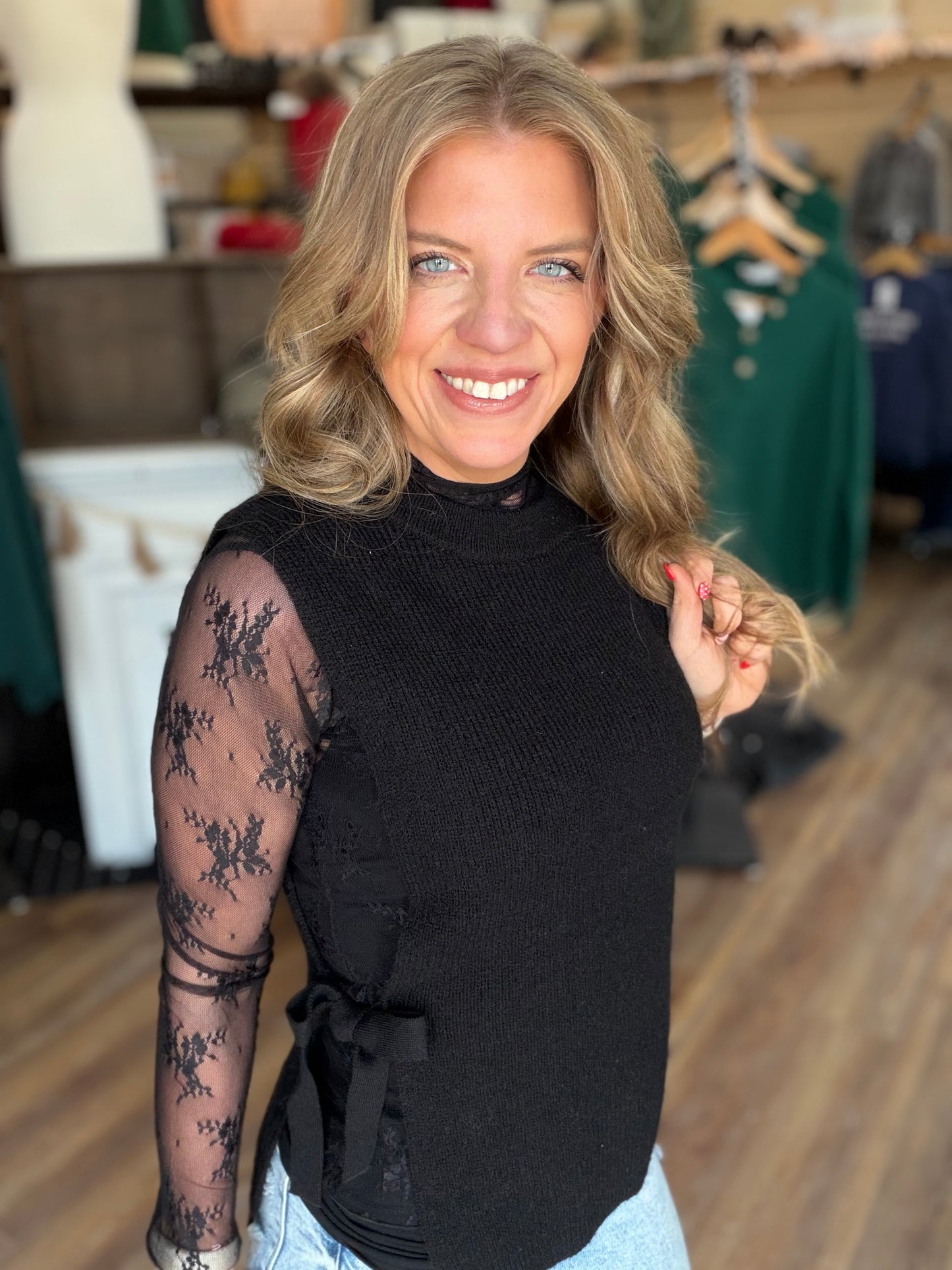 Engaged Side Tie Sweater