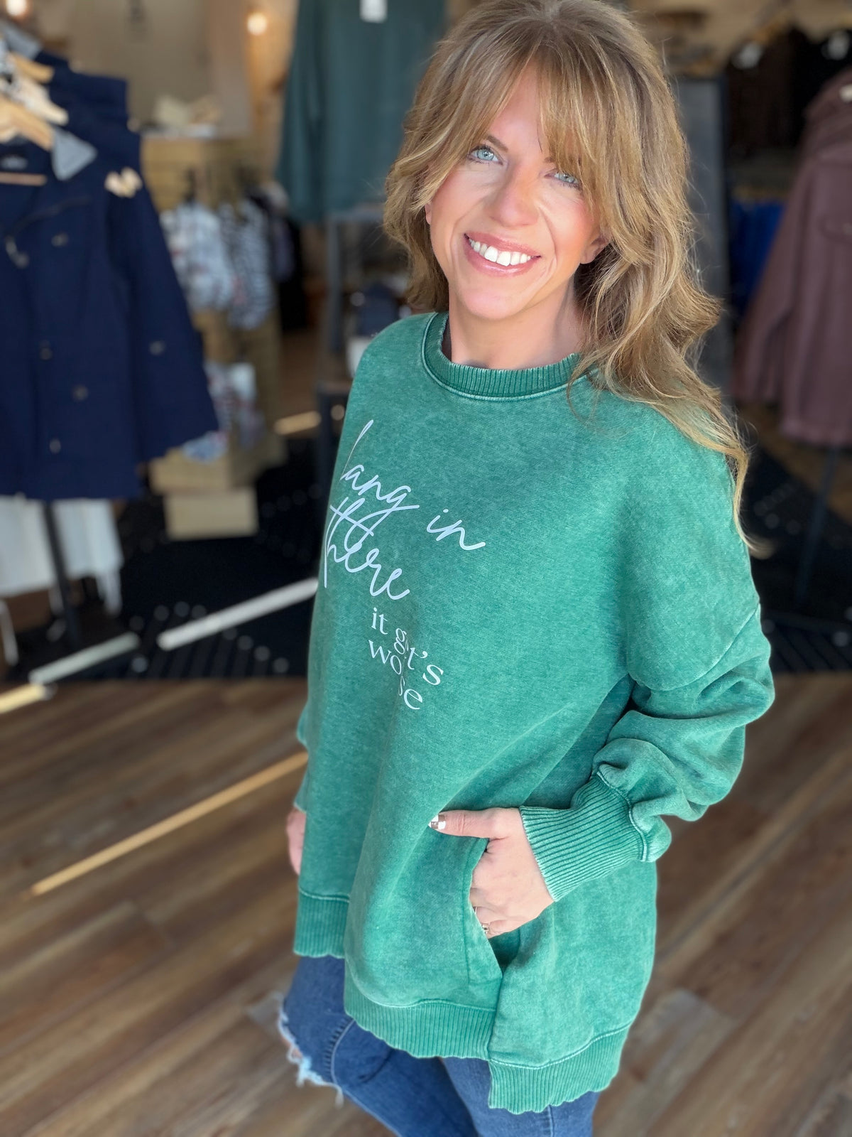Hang in there Crew Sweatshirt