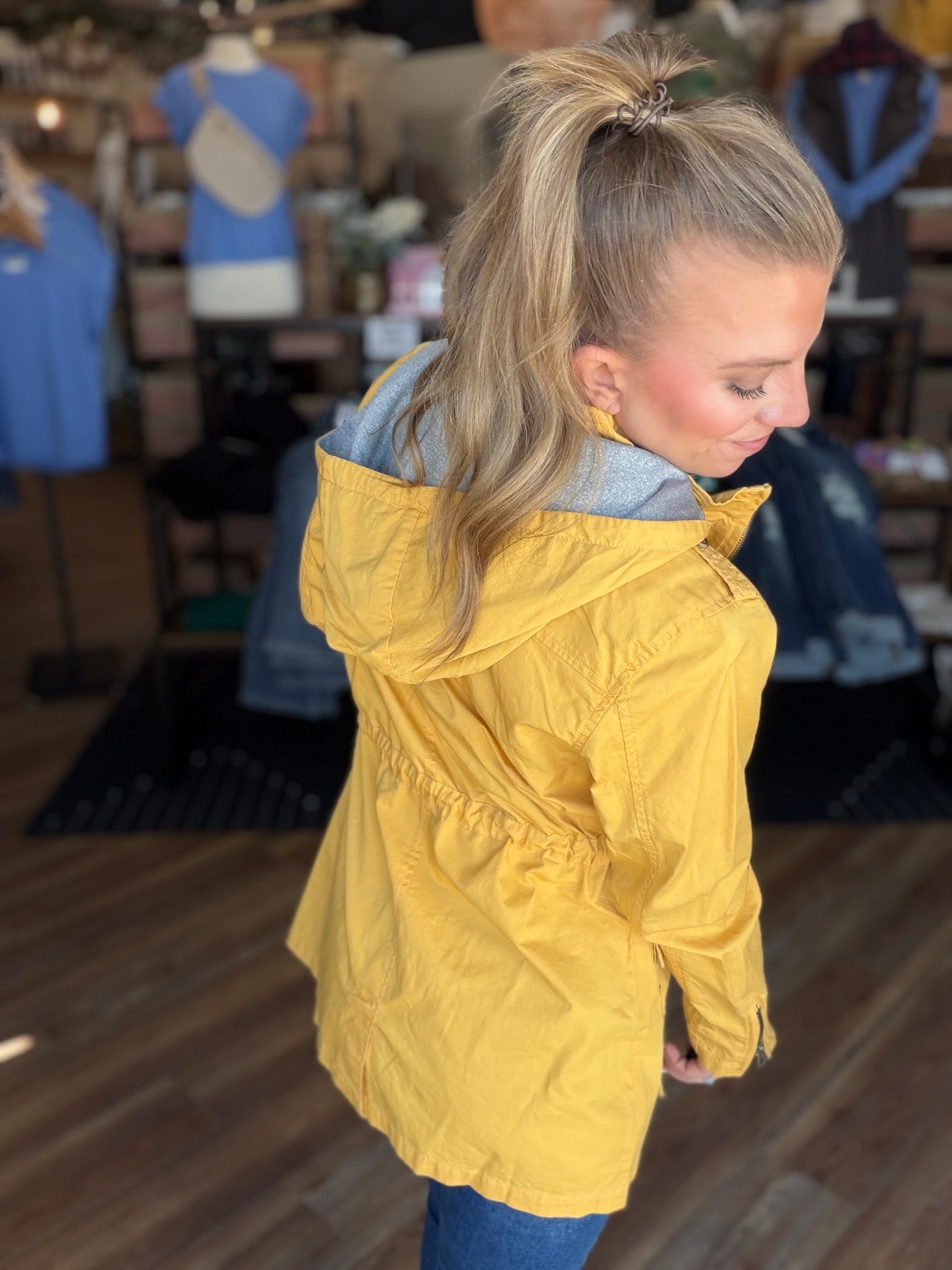 Sweet Stitches Cargo Jacket Mustard