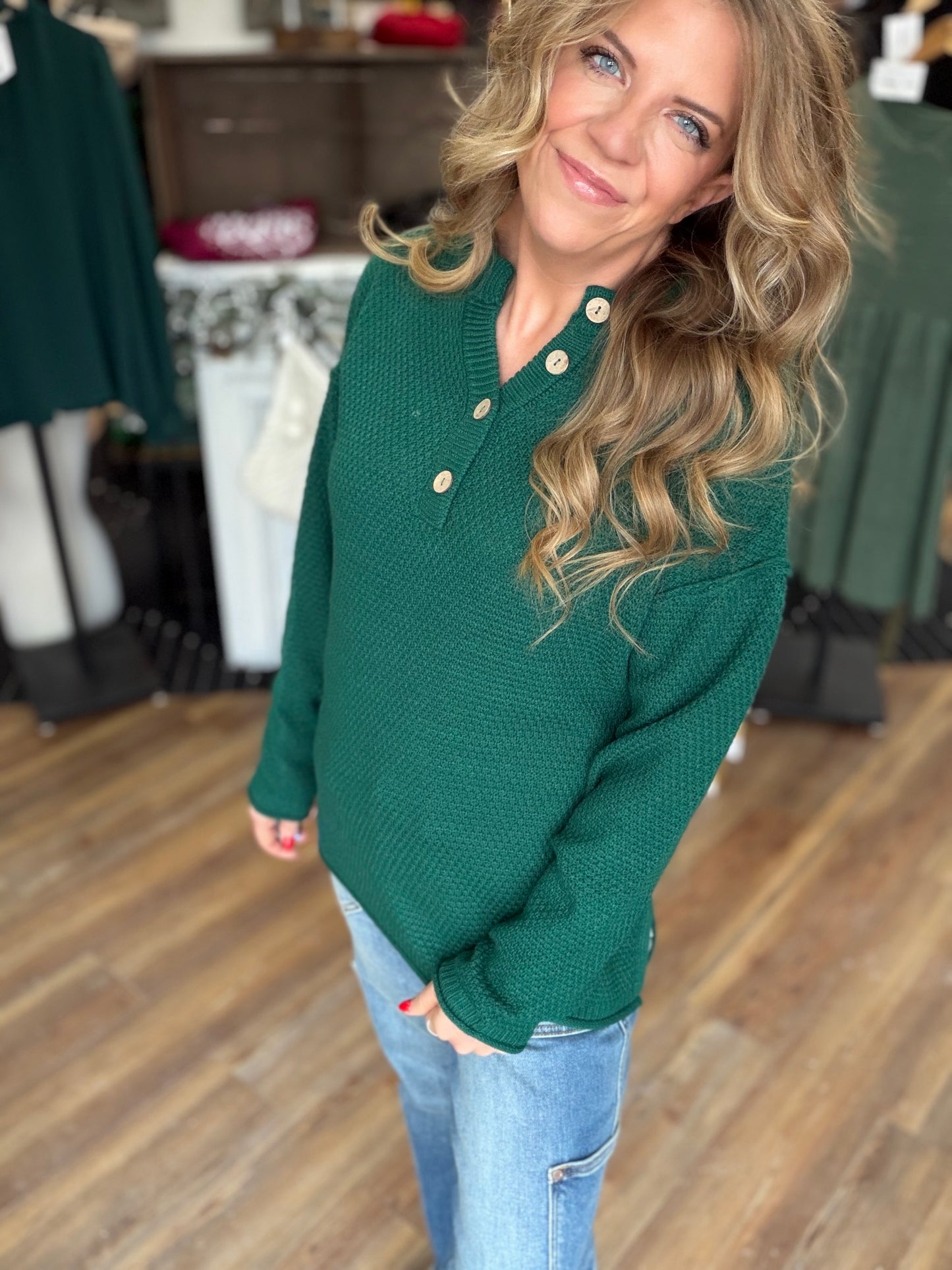 Bold Button Sweater