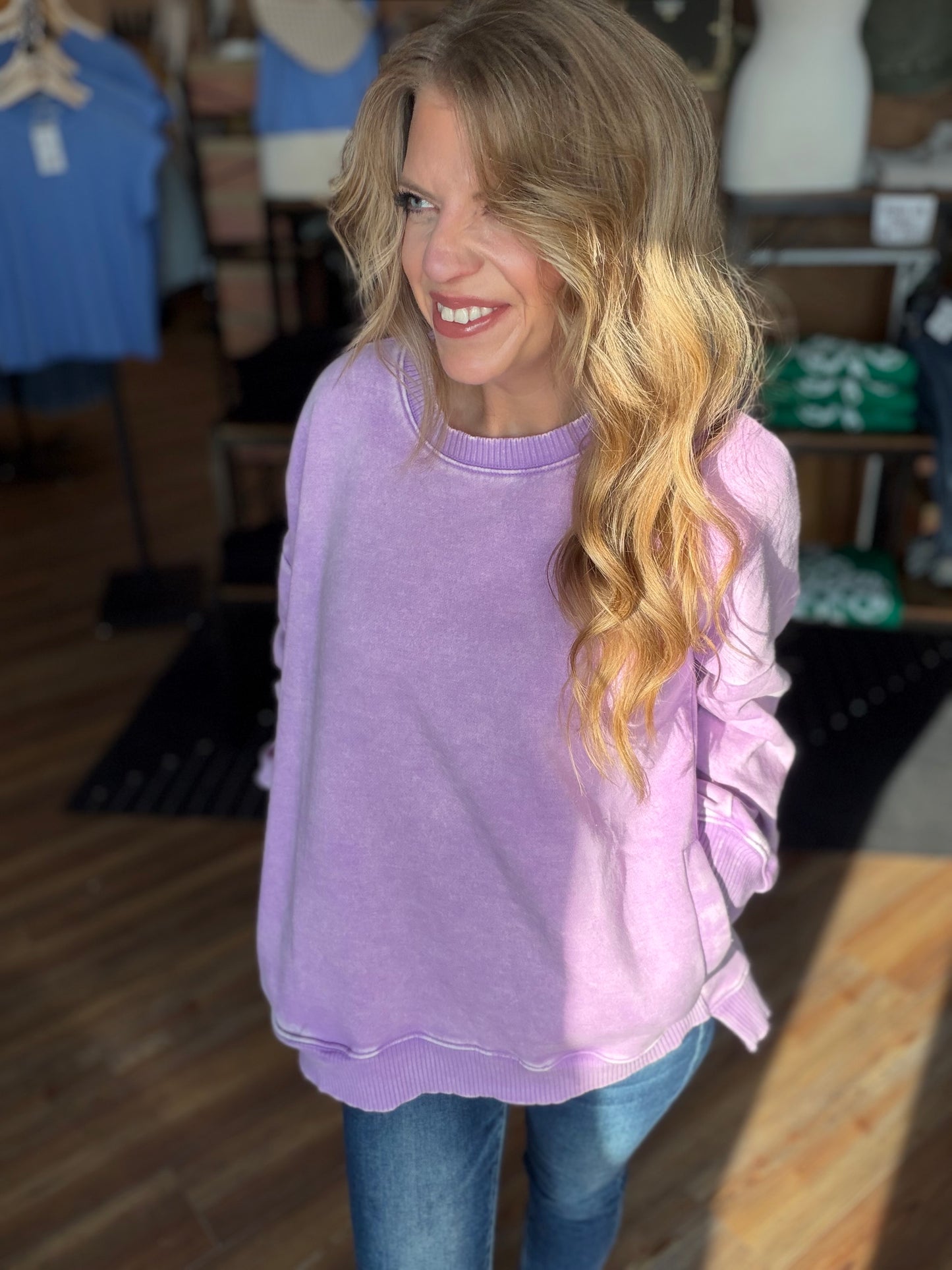 Winner Sweatshirt Acid Wash