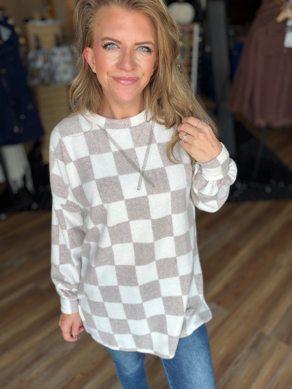 Creative Checkered Long Sleeve