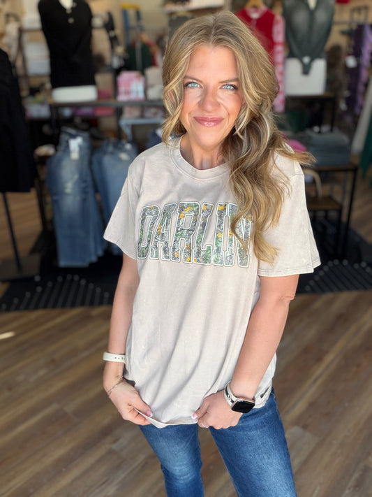 Hello Darlin' Acid Wash Tee