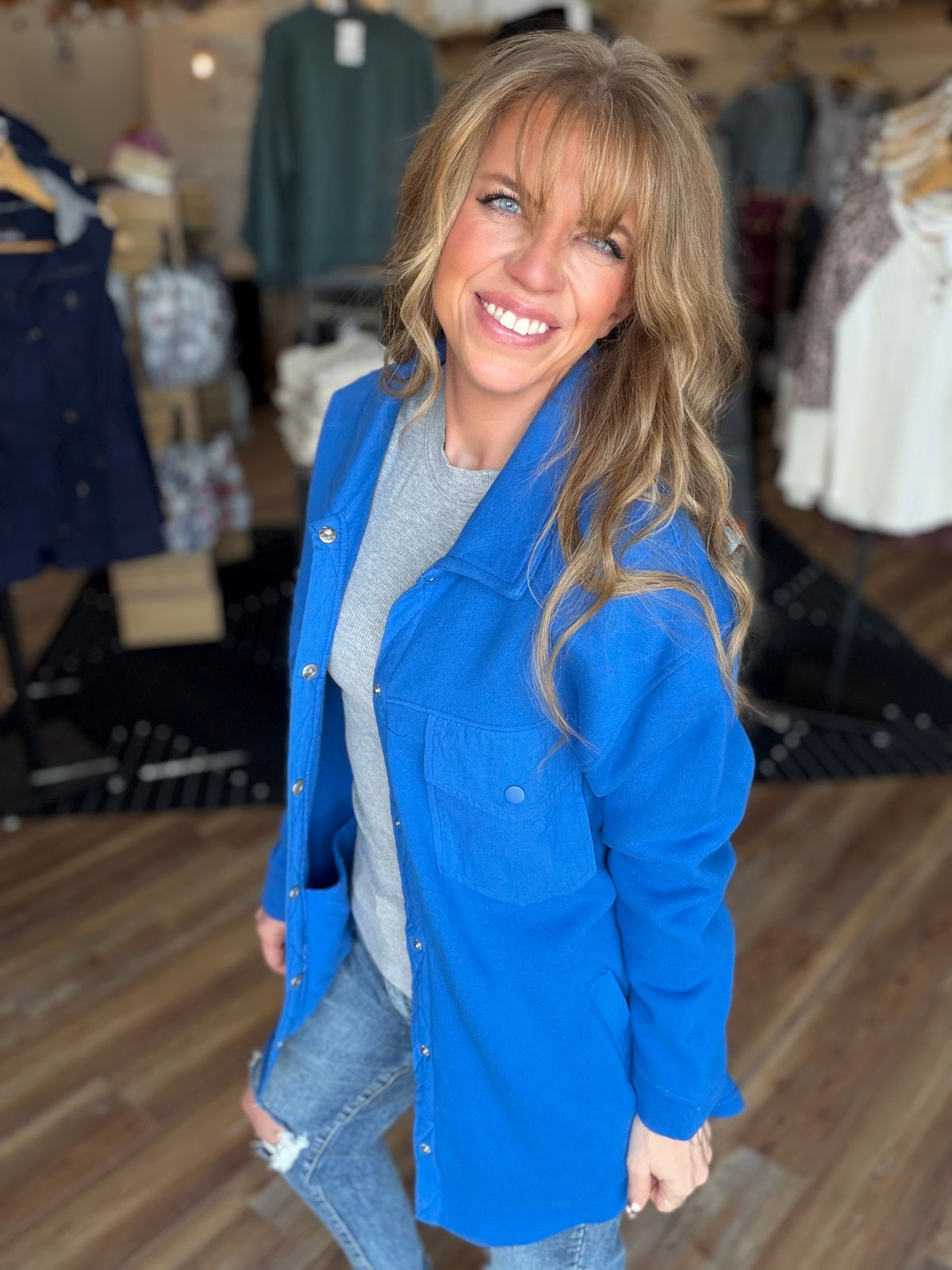 Supportive Sweatshirt Shacket