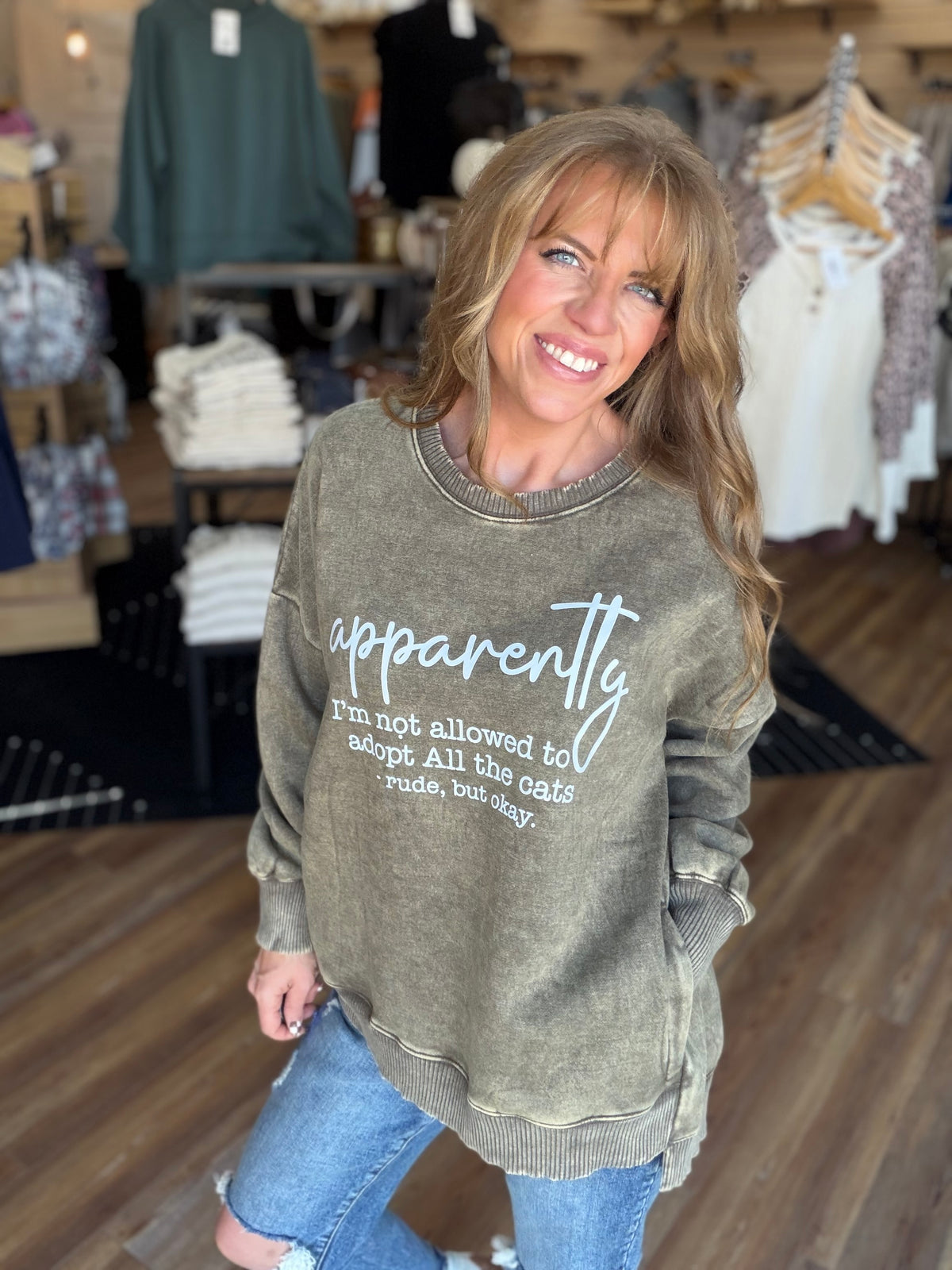 Adopt ALL The Cats Crew Sweatshirt