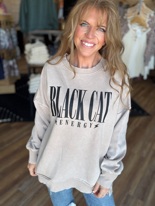 Black Cat Energy Crew Sweatshirt