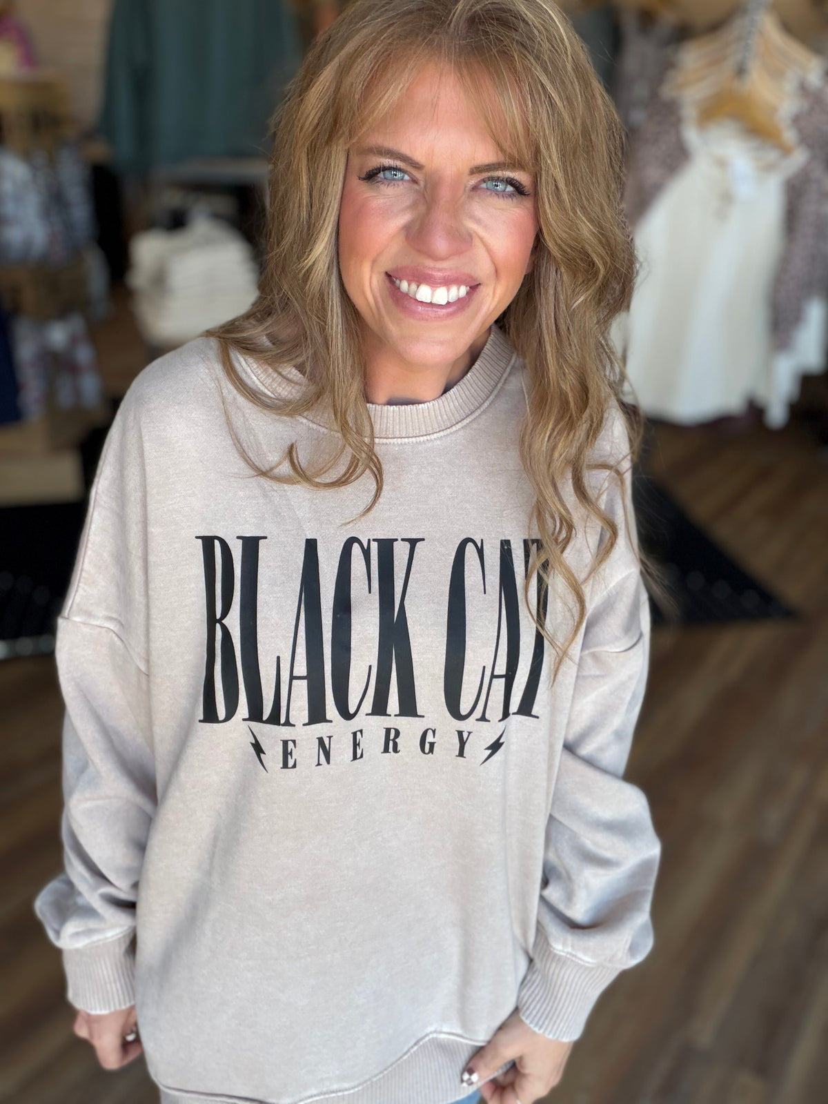 Black Cat Energy Crew Sweatshirt
