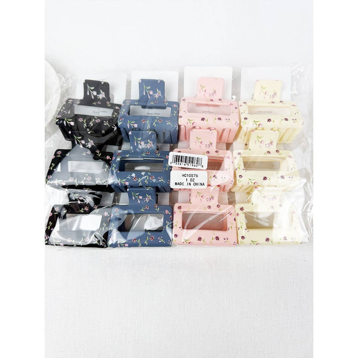Floral Pattern Jaw Clips